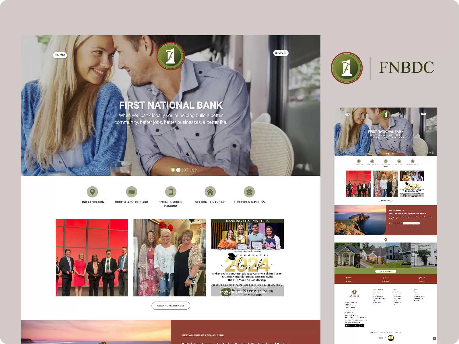 First National Bank home page