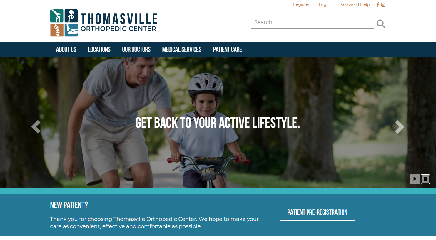 Thomasville Orthopedic Center website
