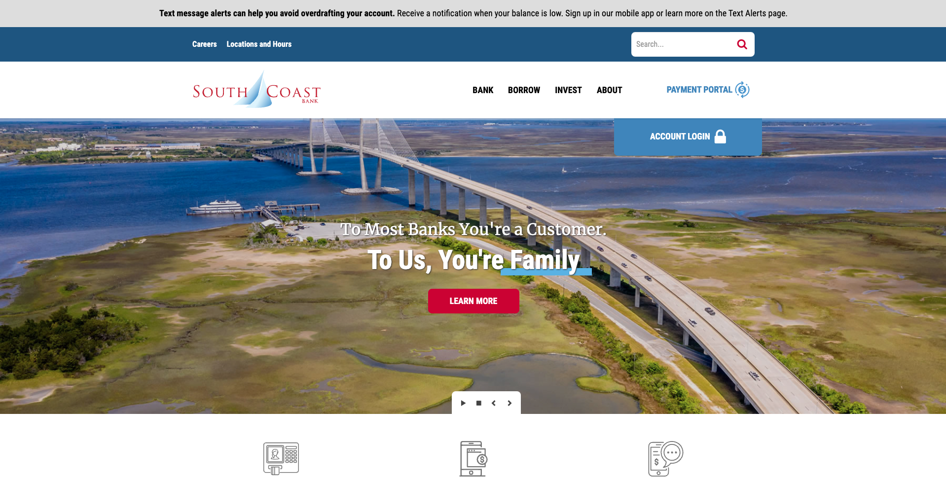 South Coast Bank | Financial, High Security Website Design and Website Development