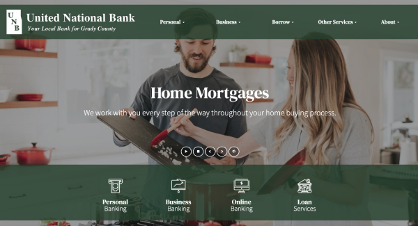 United National Bank | Financial, High Security Website Design and Website Development