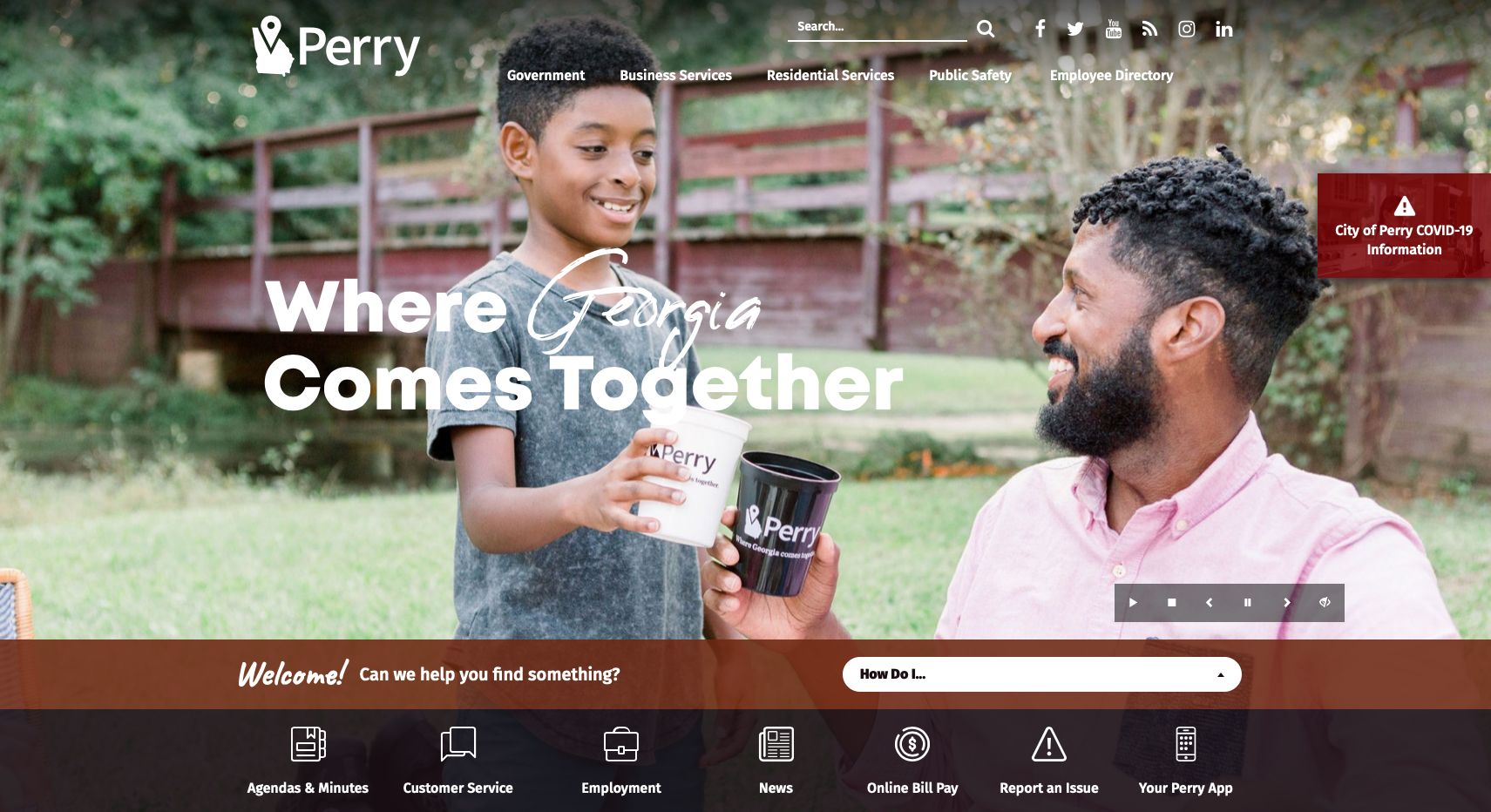 City of Perry Georgia | Well-structured, Municipality City Website Design and Website Development