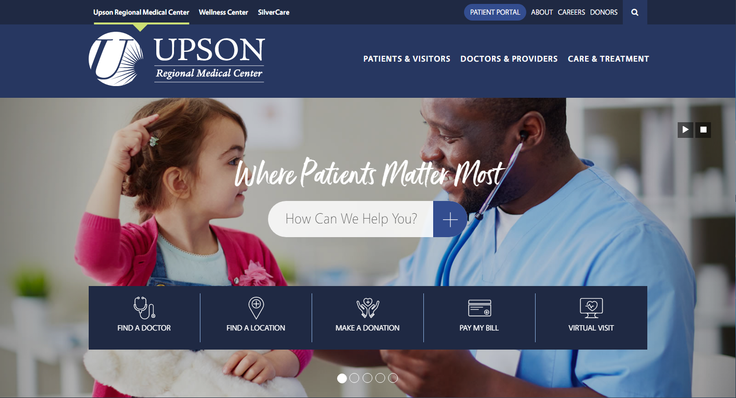 Upson Regional Medical Center | Well-structured, Financial Bank Website Design and Website Development