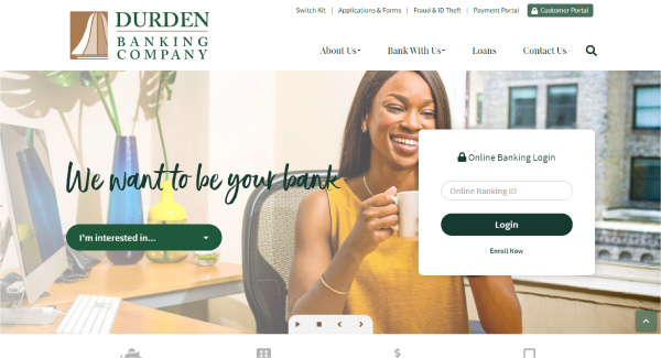 Durden banking Company | Financial Website Design and Website Development