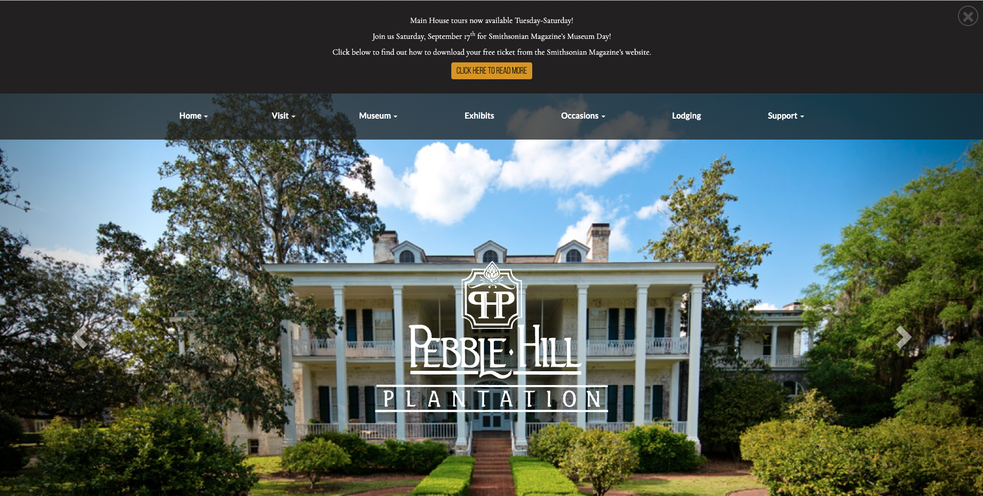 Pebble Hill | Well-structured, Historic landmark, small business Website Design and Website Development