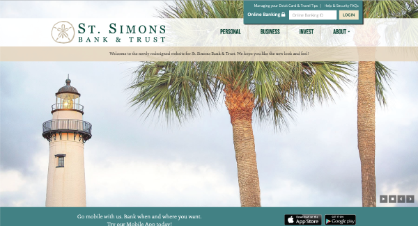 St. Simons Bank & Trust | Financial Website Design and Website Development